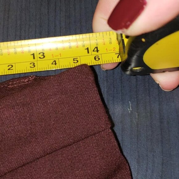 burgundy plum stretch pants size 8 - Picture 5 of 9